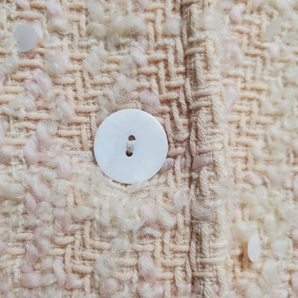 Banana Republic Jackets & Coats Vintage Banana Republic Pink Tweed Trench Coat With Sequins